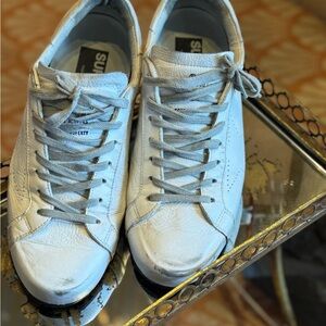 Golden Goose Superstars all white sneaker